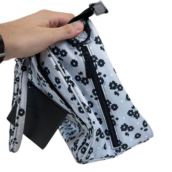JuJuBe Diaper Bag, Be Classy, 15FB01X, Black Beauty, Floral / Blue, New w/ Tags - Picture 4 of 11